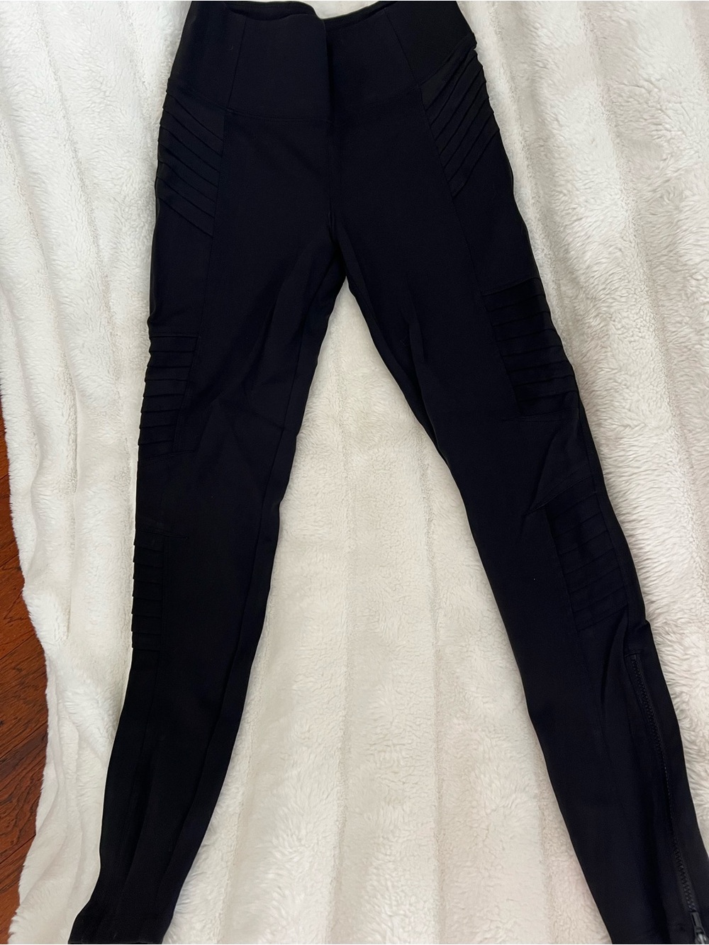 Athleta Black Delancey Moto Tight Leggings